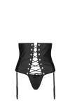 Serre taille à jarretelles faux cuir Céline - Passion Serre taille à jarretelles faux cuir Céline - Passion