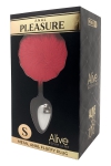 Plug métal Fluffy S rouge - Alive Plug métal Fluffy S rouge - Alive